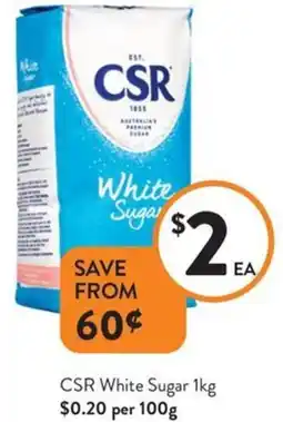 Foodworks CSR White Sugar offer
