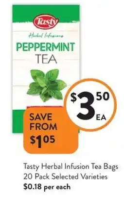 Foodworks Tasty Herbal Infusion Tea Bags offer