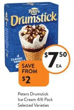 Foodworks Peters Drumstick Ice Cream Selected Varieties offer
