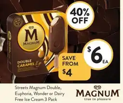 Foodworks Streets Magnum Double, Euphoria, Wonder or Dairy Free Ice Cream offer