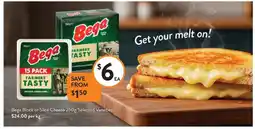 Foodworks Bega Block or Slice Cheese Selected Varieties offer