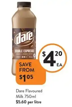 Foodworks Dare Flavoured Milk offer