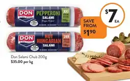Foodworks Don Salami Chub offer