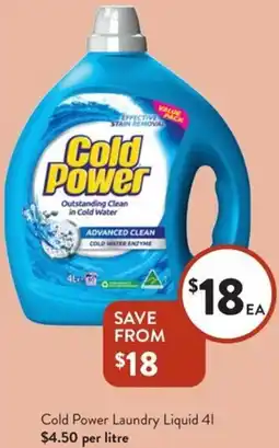 Foodworks Cold Power Laundry Liquid offer