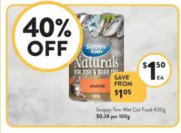 Foodworks Snappy Tom Wet Cat Food offer