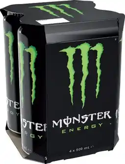 IGA Monster Energy Drink 4x500mL Selected Varieties offer
