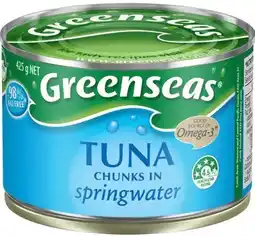 IGA Greenseas Tuna Chunks in Springwater 425g offer