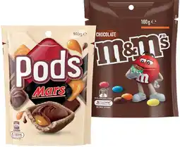 IGA Pods, M&M’s or Maltesers 120-180g Selected Varieties offer