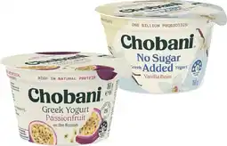 IGA Chobani Greek Yogurt 160g or No Sugar Added Vanilla Bean Greek Yogurt 150g Selected Varieties offer