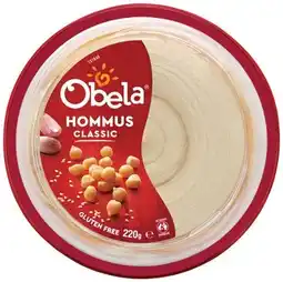 IGA Obela Hommus Dip 220g Selected Varieties offer