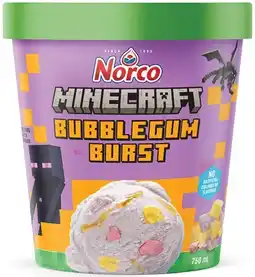 IGA Norco Minecraft Ice Cream 750mL Selected Varieties offer
