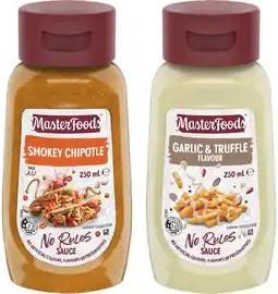 IGA MasterFoods No Rules Sauce 250mL Selected Varieties offer