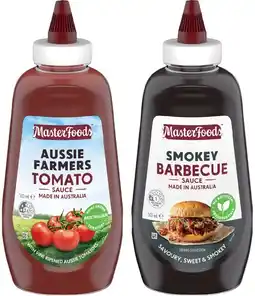 IGA MasterFoods Tomato or Barbecue Squeezy Sauce 500mL offer