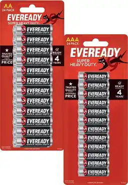 IGA Eveready Super Heavy Duty AA or AAA Batteries 24 Pack offer