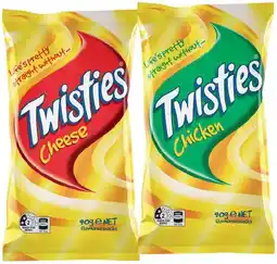 IGA Twisties, Cheetos or Burger Rings 80-90g Selected Varieties offer