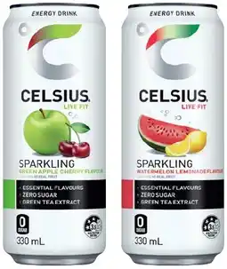 IGA Celsius Sparkling Energy Drink 330mL Selected Varieties offer