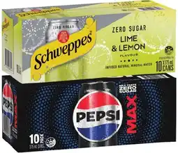 IGA Pepsi, Solo or Schweppes Infused Natural Mineral Water 10x375mL Selected Varieties offer