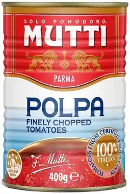 IGA Mutti Polpa Finely Chopped Tomatoes 400g offer