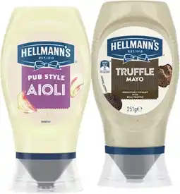 IGA Hellmann’s Mayo or Garlic Aioli 251-252g or Real Mayo 235g Selected Varieties offer
