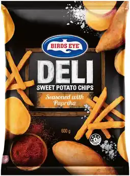 IGA Birds Eye Deli Sweet Potato Chips Seasoned with Paprika 600g offer
