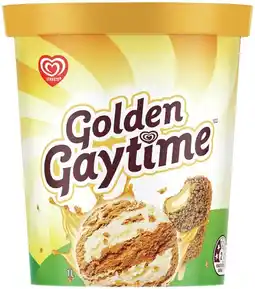 IGA Streets Golden Gaytime or Paddle Pop Ice Cream 1 Litre Selected Varieties offer