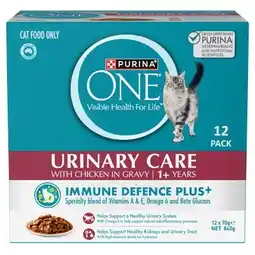 IGA Purina One Wet Cat Food 12x70g Selected Varieties offer
