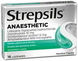 IGA Strepsils Anaesthetic Sore Throat Relief Lozenges 16 Pack Selected Varieties offer