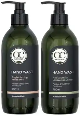 IGA OC Naturals Hand Wash 400mL Selected Varieties offer