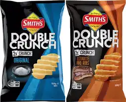 IGA Smith’s Double Crunch Chips 150g or Sunbites Grain Waves Wholegrain Chips 170g Selected Varieties offer