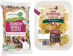 IGA Community Co Crunchy Noodle Salad Kit 450g or Baby Potatoes with Herb Butter 400g offer