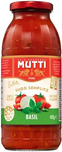 IGA Mutti Pasta Sauce 400g Selected Varieties offer