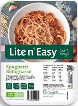 IGA Lite n’ Easy Frozen Meal 390‑455g Selected Varieties offer