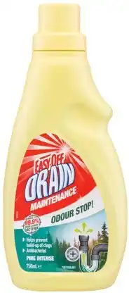 IGA Easy‑Off Drain Maintenance Odour Stop Cleaner 750mL offer