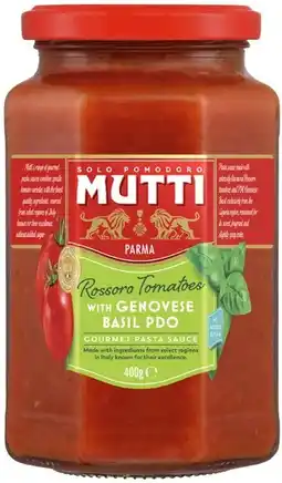 IGA Mutti Gourmet Pasta Sauce 400g Selected Varieties offer