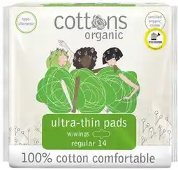 IGA Cottons Organic Ultra‑Thin Pads 12‑14 Pack Selected Varieties offer