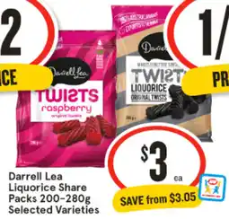 IGA Darrell Lea Liquorice Share Packs Selected Varieties offer