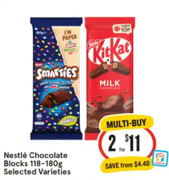 IGA Nestlé chocolate blocks offer