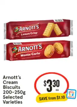 IGA Arnott's cream biscuits offer