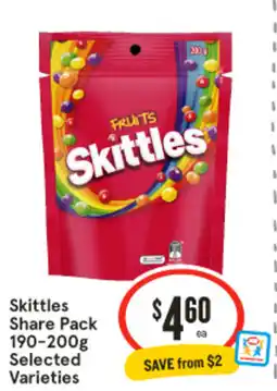 IGA Skittles Share Pack offer