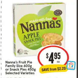 IGA Nanna's Fruit Pie Family Size offer