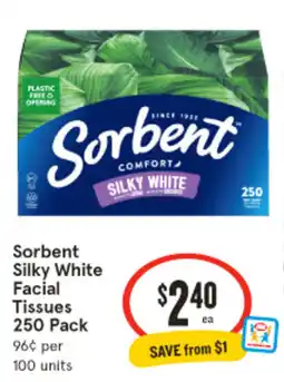 IGA Sorbent Silky White Facial tissues offer