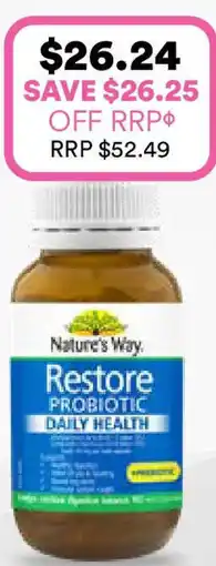 Priceline Restore probiotic daily health offer