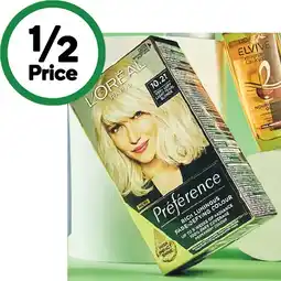 Woolworths L'Oreal Preference Permanent Hair Colour offer