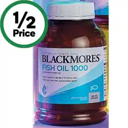 Woolworths Blackmores Fish Oil 1000mg Capsules Pk 400 offer