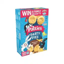 Woolworths Patties Party Pies, Sausage Rolls or Pasties 450-560g Pk 12 – From the Freezer offer