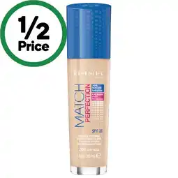 Woolworths Rimmel London Match Perfection Foundation SPF20 30ml offer