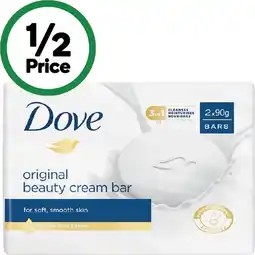 Woolworths Dove Cream Bar 90g x Pk 2 offer