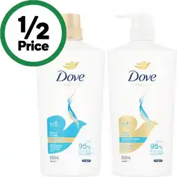 Woolworths Dove Shampoo or Conditioner 850ml offer