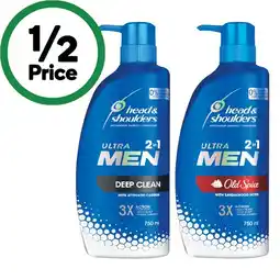 Woolworths Head & Shoulders Ultra Men 2 in 1 Shampoo & Conditioner 750ml offer