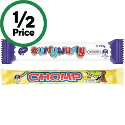 Woolworths Cadbury Freddo or Caramello Koala 35g, Chomp Bar 30g or Curly Wurly 21.5g offer